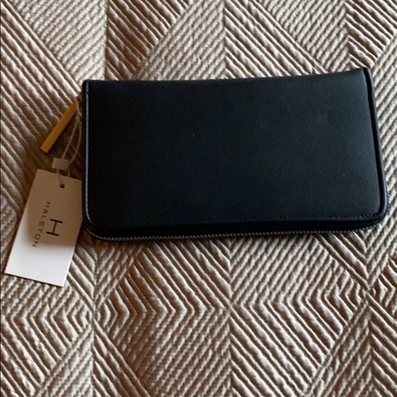 NWT Halston Madeline zip around black wallet - Picture 3 of 3